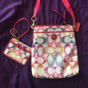 COACH CROSSBODY PURSE + WALLET